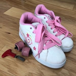 Heelys white floral skate shoes